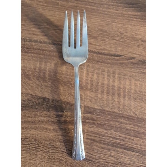 Fascination Other - Vtge Fascination Silverplate Cold Meat Serving Fork Floral Scroll Pattern 8.5"